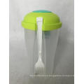 BPA Free Vegetable and Fruit Use Ensalada Shaker Cup con tenedor